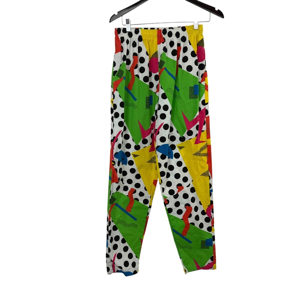 Surf Line Hawaii Pants Mens Small Green Polka Geo Geometric Print